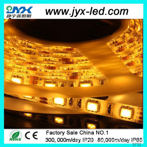 Factory price 3 chips DC24V LED strip 5050 Flexible Light 5M 60led/m Yellow IP20 Lamp for Home/Kitchen/Car/Bar